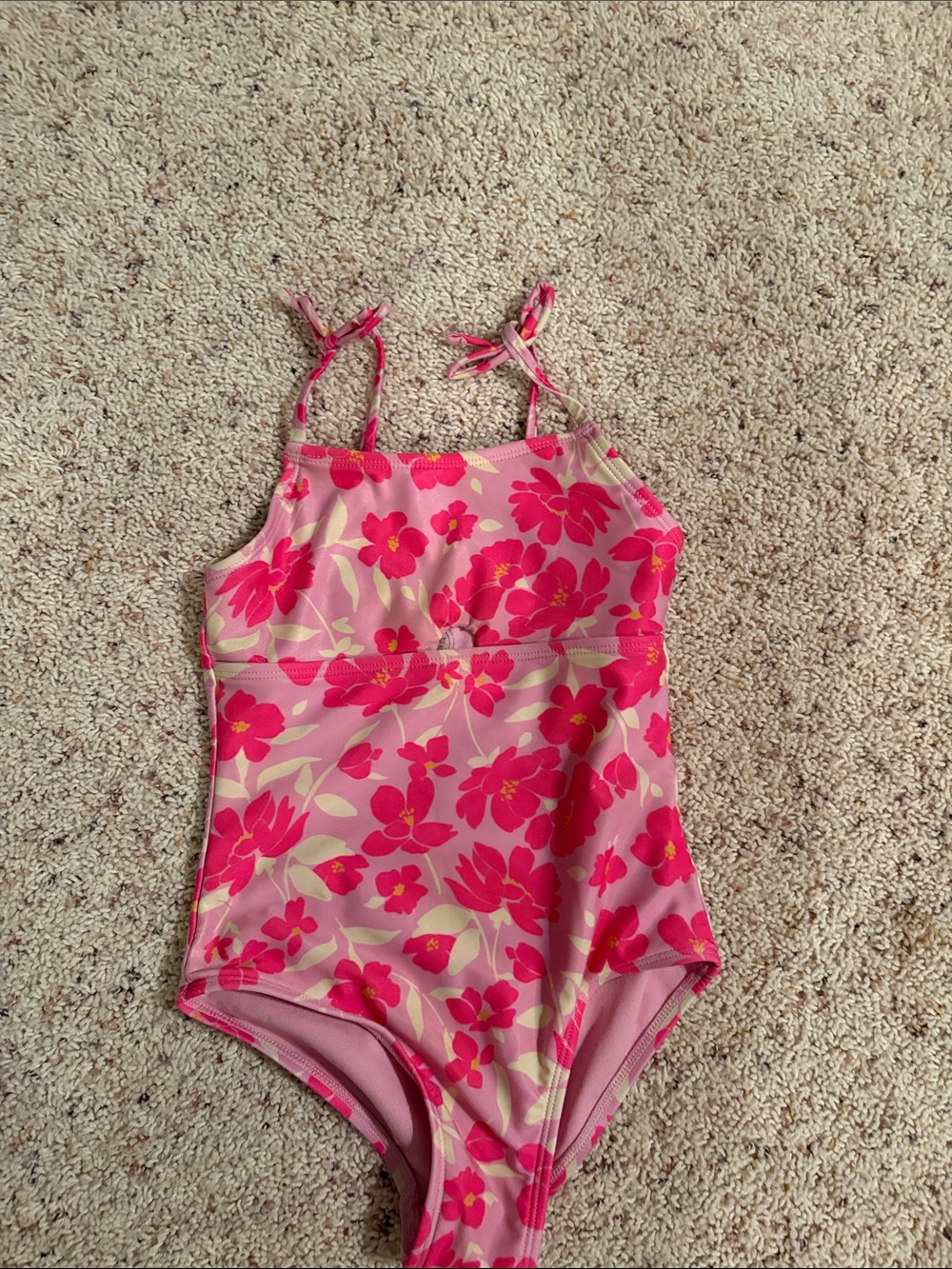 wonder nation Pink Floral One-Piece Swimsuit